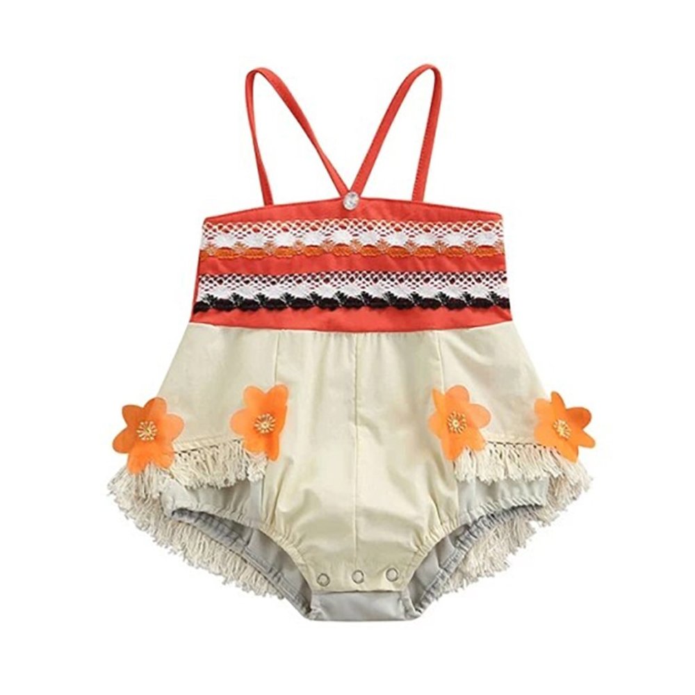 Lace Fringe Princess Baby Sunsuit Romper